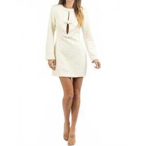 NEW FORE COLLECTION bow mini dress in coco